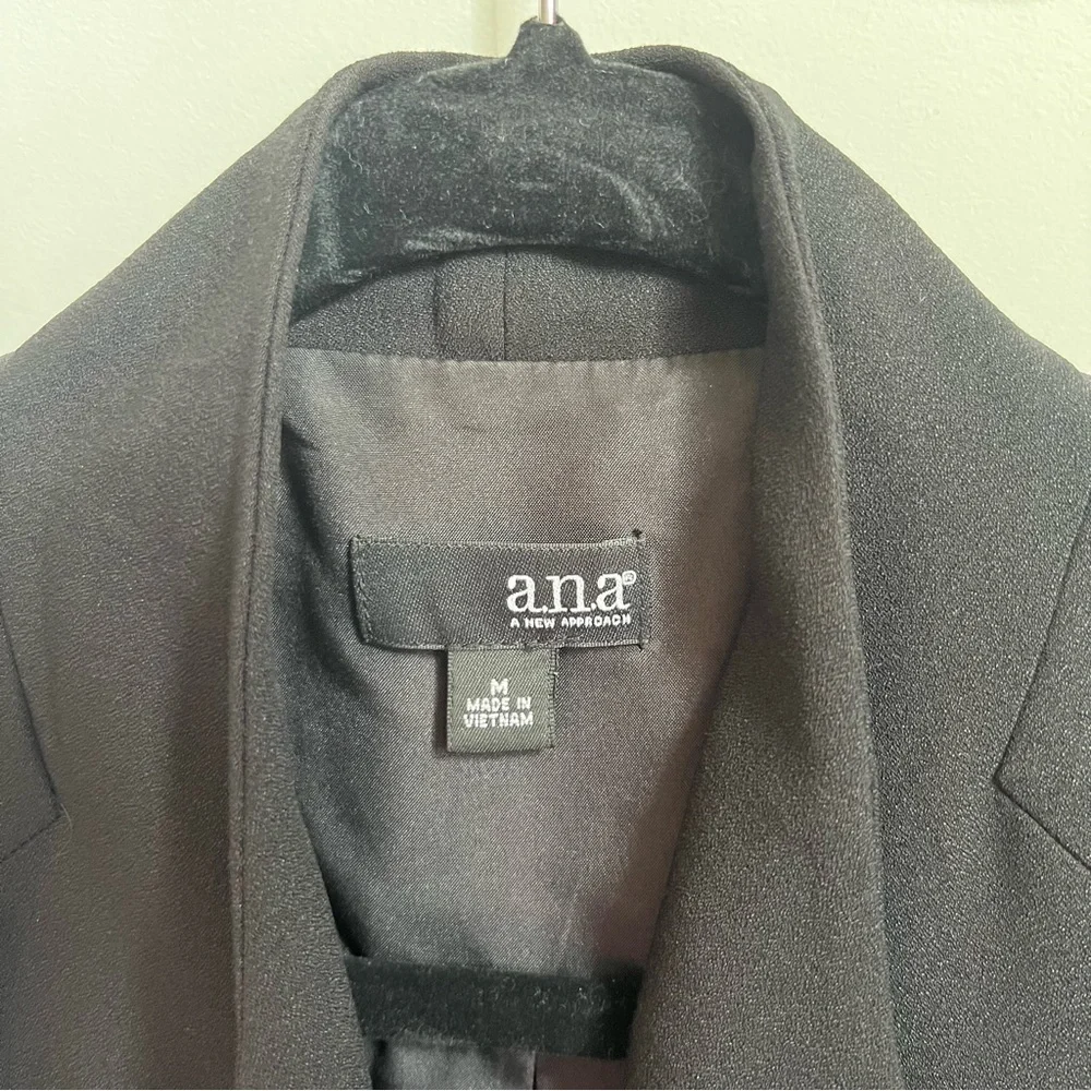 a.n.a Black Asymmetrical Blazer with Waterfall Front - Size Medium
